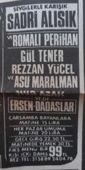 Gazino Reklamları Gazetesi 1 Haziran 1975 Sevim Tuna,Sadri Alışık, Ersen Dadaşlar,Miskova Devlet Buz Revüsü ,Tanju Okan,Gönül Yaxar,Nigar Ulueter,Efgan Efekan,Pakize Suda,Ömür Göksel,Uğur Böcekleri,Sevda Karaca,Serpil Nur,Kamuran Akkor,Güzide Kasacı,Hayko,Tanju Okan,Vedat Çetinkaya,Uğur Böcekleri,Peri Han,Gül Tener,Sevim Tuna,Leyla Sayar,Tanju Okan, İlham Gencer,