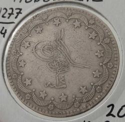 GÜMÜŞ 20 KURUŞ SULTAN ABDÜLAZİZ 1277-14 ORİJİNAL ÇOK TEMİZ 5ŞŞ2NN NADİRDİR