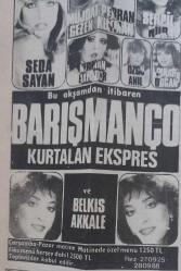 Gazino Teklamları Gazetesi 30 Nisan 1983 Çakıl Müzikhol Ferdi Tayfur Seda Sayan ,Müjdat Gezen Perran Kutman,Barış Manço ,Kurtalan Ekspres,Belkıs Akkale,Nisa Serezlu Tolga Aşkıner Tiyatrosu ,Ali poyrazoglu Korhan Abay Tiyatrosu Deliler Boşandı Ğonul Ülkü özcan Gazenfer Özcan Tiyatrosu,