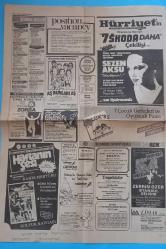 Gazino Reklamları Gazetesi 27 Nisa 1985 Sezen Aksu ,İlyas Salnan,Sevil Üstesinden,Cem Özer,Ali Poyrazoğku Tiyatrosu,Fikret Hakan Tiyatrosu ,Zerrin Özer,
