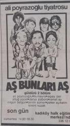 Gazino Reklamları Gazetesi 27 Nisa 1985 Sezen Aksu ,İlyas Salnan,Sevil Üstesinden,Cem Özer,Ali Poyrazoğku Tiyatrosu,Fikret Hakan Tiyatrosu ,Zerrin Özer,