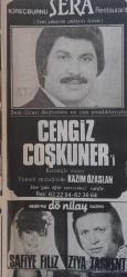 Gazino Reklamları Gzetesi 16Ocak 1982 Muazzez Abacı,Kibariye,Cengiz Coşkuner,Hülya Koçyiğit,Mehmet Ali Erbil ,Erol Evgin,Ahu Tuğba,Neslihan,Uğur Böcekleri,Safiye Filiz,Ziya Taşkent, İbrahim Tatlıses,Müjde Ar,Zerrin Egeler,Sevda Karaca,Biricik,Ferahnax,Ferhan Sabancı,İbrahim Özvarol,İsmail Kılıç,Eyüp Uyanıkoğlu,Nurhan Ergin,Feri Cansel,Mehtap Deniz,Kenan Temiz