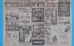 Gazino Reklamları Gazetesi Gönül Yazar,Zeki Çetin,Sevim Tuna,Nilgün Atılgan,Behiye Aksoy,Tanju Okan,Ahmet Özhan,Tülay Karaca,Mine Soley,Saadet Sun,Nuri Sesigüzel,Nazan Şoray,Leyla Sayar,Göksel Arsoy,Huysuz Virjin,Enis Fosforoğku,Nesrin Sipahi,Mine sun,Semiha Yankı,Pakize Suda,Nihal Köknar,Nihal Arda,Berkant,Ancelo,Hayko,Ayhan Özgün,Erkut Taşkın,Işıl Yücesoy,Tülay Tansu,Enis Fisfiroglu,Kutlu Payaslı,Türkan Tunca,Ömür Göksel,Nihal Arda,Nil Burak,Sevda Ferdağ,Nejat Alp,Bedri Ayseli,Müjdat Gezen,Hayko,Feri Cansel