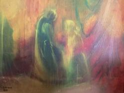 AHŞAP ÜZERİ SULU BOYA İMZALI TABLO 1961