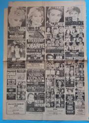 Gazino Reklamları Gazetesi 17 şubat 1982 Maksim Bebek Park Çakıl Müzikhol Lunapark Müzikhol Muazzez Abacı,Emel Sayın,Adnan Şensoy,Neşe Karaböcek,Hülya Süer,Harika Avcı,Nokta ve Virgül,Kibariye,Zerrin Özer,Coşkun Demir,Azize Gencebay, Arif Şentürk,Recep Kaymak,Mehtap Deniz,Coşkun Demir,Akın Uğurlu, Romalıların Perihan,Ümmete,Alev Nurdan ,Fatih Mühimdir,Nesrin Topkapı,Huri Sapan,Gönül Bayar,Pakize Suda,Elçin Soner,Kenan Menekşe,Doğan Pejer,Akwv Nurdan,Mustafa Sağyasar,Gülistan Sayın,Zeynep Zorlu,Nevra Cansu
