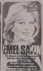 Gazino Reklamları Gazetesi 17 şubat 1982 Maksim Bebek Park Çakıl Müzikhol Lunapark Müzikhol Muazzez Abacı,Emel Sayın,Adnan Şensoy,Neşe Karaböcek,Hülya Süer,Harika Avcı,Nokta ve Virgül,Kibariye,Zerrin Özer,Coşkun Demir,Azize Gencebay, Arif Şentürk,Recep Kaymak,Mehtap Deniz,Coşkun Demir,Akın Uğurlu, Romalıların Perihan,Ümmete,Alev Nurdan ,Fatih Mühimdir,Nesrin Topkapı,Huri Sapan,Gönül Bayar,Pakize Suda,Elçin Soner,Kenan Menekşe,Doğan Pejer,Akwv Nurdan,Mustafa Sağyasar,Gülistan Sayın,Zeynep Zorlu,Nevra Cansu