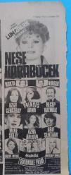 Gazino Reklamları Gazetesi 17 şubat 1982 Maksim Bebek Park Çakıl Müzikhol Lunapark Müzikhol Muazzez Abacı,Emel Sayın,Adnan Şensoy,Neşe Karaböcek,Hülya Süer,Harika Avcı,Nokta ve Virgül,Kibariye,Zerrin Özer,Coşkun Demir,Azize Gencebay, Arif Şentürk,Recep Kaymak,Mehtap Deniz,Coşkun Demir,Akın Uğurlu, Romalıların Perihan,Ümmete,Alev Nurdan ,Fatih Mühimdir,Nesrin Topkapı,Huri Sapan,Gönül Bayar,Pakize Suda,Elçin Soner,Kenan Menekşe,Doğan Pejer,Akwv Nurdan,Mustafa Sağyasar,Gülistan Sayın,Zeynep Zorlu,Nevra Cansu