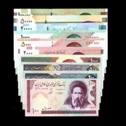 İRAN (1982-2018) - 100, 200, 500, 1000, 2.000, 5.000, 10.000, 20.000, 50.000, 100.000 Rials (10'lu SET - ÇİL 10/10)