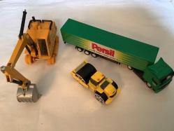 İŞ MAKİNESİ KEPÇE - SİLİNDİR - TIR ÜÇLÜSÜ MAKET ARAÇLAR