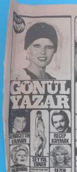 Gazino Reklamları Gazetesi 23Ekim 1976 Gönül Yazar Nigar Uluerer Esengül,Neşe Karaböcek,Emel Sayın,Bedia Akaryakıt,Nilgün Atılgan,Serpil Barlas,Esmeray,Edip Akbayram,Safiye Filiz,Pakize Suda,Berrin Özer,Selma Ergül,Nilgün Peker,Vedat Çetinjaya,Nazan Şoray,Sevda Aloay,Selim Özer,Huri Sapan,Efkan Efekan,Nihal Can,Gönül Tansel,Rezzan Yücel,Nazan Ece,Hayko,Berkant,Tülay Karaca,Zeki Çetin,Huri Sapan,Nihal Arda,Huysuz Virjin,Ancelo,Müjdat Gezen,Meral Aydan,Sezer Güvenirsin,Ateş Böcekleri ,Nesrin Topkapı,Seyyar Taner,Nurhan Damcıoğlu,Adnan Şenses,Öztürk Serengil,Sevda Karaca,Hülya Süer,