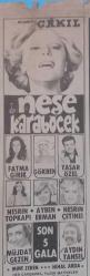 Gazino Reklamları Gazetesi 23Ekim 1976 Gönül Yazar Nigar Uluerer Esengül,Neşe Karaböcek,Emel Sayın,Bedia Akaryakıt,Nilgün Atılgan,Serpil Barlas,Esmeray,Edip Akbayram,Safiye Filiz,Pakize Suda,Berrin Özer,Selma Ergül,Nilgün Peker,Vedat Çetinjaya,Nazan Şoray,Sevda Aloay,Selim Özer,Huri Sapan,Efkan Efekan,Nihal Can,Gönül Tansel,Rezzan Yücel,Nazan Ece,Hayko,Berkant,Tülay Karaca,Zeki Çetin,Huri Sapan,Nihal Arda,Huysuz Virjin,Ancelo,Müjdat Gezen,Meral Aydan,Sezer Güvenirsin,Ateş Böcekleri ,Nesrin Topkapı,Seyyar Taner,Nurhan Damcıoğlu,Adnan Şenses,Öztürk Serengil,Sevda Karaca,Hülya Süer,