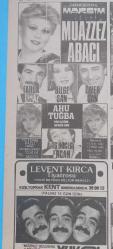 Gazino Reklamları Gazetesi 4 Eylül 1982 Caddebistan Maksim Yenikapı Gar Muazxez Abacı ,Hülya Sözer,Ahmet Özhan,Selahattin Aliay,Prenses Banu,Gülistan Okan,Akın Uğurlu,Nurhan Damcıoğku,Güzide Karaca,Zafer Doğulu Anadolu Turnesi,Cengiz Özer,Sevilay Seven,Hakkı Çağdaş,Deniz Erkanat,İsmail Kılıç,Nazan Berk,Nur Azak,Kenan Temiz,Levent Kırca,Vahdet Vural,Efruz,Kadir Soyer,Ahu Tuğba,Çetin Alp,Gülşen Akkaya,Safiye Ünal,Faruk Tınaz,Mualla Akın,Ajda Pekkan, Zeki Alasya,Metin Akpınar