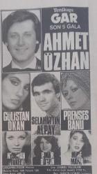 Gazino Reklamları Gazetesi 4 Eylül 1982 Caddebistan Maksim Yenikapı Gar Muazxez Abacı ,Hülya Sözer,Ahmet Özhan,Selahattin Aliay,Prenses Banu,Gülistan Okan,Akın Uğurlu,Nurhan Damcıoğku,Güzide Karaca,Zafer Doğulu Anadolu Turnesi,Cengiz Özer,Sevilay Seven,Hakkı Çağdaş,Deniz Erkanat,İsmail Kılıç,Nazan Berk,Nur Azak,Kenan Temiz,Levent Kırca,Vahdet Vural,Efruz,Kadir Soyer,Ahu Tuğba,Çetin Alp,Gülşen Akkaya,Safiye Ünal,Faruk Tınaz,Mualla Akın,Ajda Pekkan, Zeki Alasya,Metin Akpınar