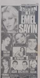 Gazino Reklamları Gazetesi 26 Nisan 1980 Deniz Uğur,Sezen Aksu,İbrahim Tatlıses,Sevda Jaraca,Fatma Girik,Mine Koldaş,Romalıların Perihan,Azra Balkan,Emel Sayın,Neşe Jaraböcek,Talha Özmen,Perihan Onur,İnci Şanlı,Ayşen Gruda,Nil Burak,Zeki Alasya,Metin Akpınar,Sulhi Tüfekçi,Nur Işık,Akev İpek,Erhan Tunay,Mustafa Tooaloğku,Nihal Arda,Suna Sunay,Talha Özmen,Nazan Şoray,Nisa serezl8 ,İsmet ay