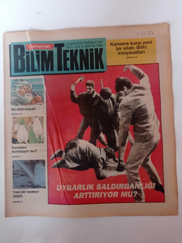 Cumhuriyet Bilim Teknik Gazetesi 21 Mayıs 1994 Sayı 374  