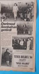 Gazino Reklamları Gazetesi 1980 Gönül Yazar,Neco,Nil Burak,Selçuk Ural,Seyyar Taner,Sezen Aksu,Suna Yıldızoğlu,Tolga Han Dans Grubu,Yunus Bülbül,Şey Gazetesi 1980 Türkiye Dans Yarışması Finali ,Derimod sonbaharı getirdi