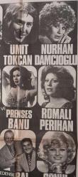 Gazino Reklamları Gazetesi,Bebek Maksim Bülent Ersoy,Nebahat Çehre,Ümit Tokcan,Nurhan Damcıoğlu,Nilgün Atılgan,Prenses Banu,Gönül Tansel,Gökben,Bal Arıları,Cevdet Usel,Huysuz Virjin,Mualla Akın,Mehmet Taneri,Serpil Örümcer,Necati Tokat,Kamuran Akkor,Semiha Yankı,Seden Kızıltunç,Suna Sunay,Ateş Böcekleri,Belkıs Özener,Hayko,Perihan Sözeri,Lale Belkıs,Mustafa Sağyaşar