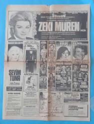 Gazino Reklamları Gazetesi Mayıs 1972 Bebek Aşıyan Gazinosu Zeki Müren,Müzeyyen Senar,Sevim Tuna,Ancelo,Safiye Filiz,Ayhan Özgün,Hülya Kaan,Saniye Can,Hayko,Çetin Alo,Bal Petekleri,Cemal Coşar,Kutlu Payaslı,Şahika,Sibel Egenen,Ahu Tuğba,Tülay Karaca,Bedri Ayselu,Volkan Akan,Birsen Öncü