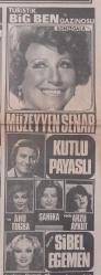Gazino Reklamları Gazetesi Mayıs 1972 Bebek Aşıyan Gazinosu Zeki Müren,Müzeyyen Senar,Sevim Tuna,Ancelo,Safiye Filiz,Ayhan Özgün,Hülya Kaan,Saniye Can,Hayko,Çetin Alo,Bal Petekleri,Cemal Coşar,Kutlu Payaslı,Şahika,Sibel Egenen,Ahu Tuğba,Tülay Karaca,Bedri Ayselu,Volkan Akan,Birsen Öncü