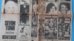 Gazino Reklamları Gazetesi Mayıs 1972 Bebek Aşıyan Gazinosu Zeki Müren,Müzeyyen Senar,Sevim Tuna,Ancelo,Safiye Filiz,Ayhan Özgün,Hülya Kaan,Saniye Can,Hayko,Çetin Alo,Bal Petekleri,Cemal Coşar,Kutlu Payaslı,Şahika,Sibel Egenen,Ahu Tuğba,Tülay Karaca,Bedri Ayselu,Volkan Akan,Birsen Öncü