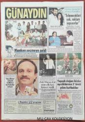 Günaydın Gazete 5 Eylül 1983 Turgut Sunalp,Kerem Ağa,Bülend Ulusu,Zeki Müren,Olivier Massard,Meliha Şoray,Türkan Şoray,Cihan Ünal,Ann Margret,Treat Williams,Kenan Evren