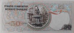 6.EMİSYON 2.TERTİP 50 TÜRK LİRASI J06 34 2444 SERİ NUMARALI KAĞIT PARA GÜZEL NUMARA ÇİL