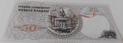 6.EMİSYON 2.TERTİP 50 TÜRK LİRASI J06 34 2444 SERİ NUMARALI KAĞIT PARA GÜZEL NUMARA ÇİL