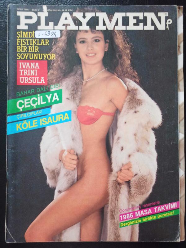 Playmen Dergisi Ocak 1986 Çeçilya Bob Geldof Neşe Aksoy  