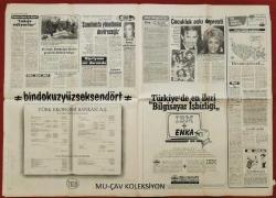 Hürriyet Gazete 23 Şubat 1985 Ağca'ya Silahı Bayraklı Buldu,Airbuslarımız Hazır,Nadia Comaneci,Fatma Girik,Yüksel Uzel,Turgut Sunalp,Aras Ören,Ronald Haigler,Toshiba Reklamı