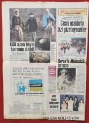 Hürriyet Gazete 11 Ekim 1984 Hainler,Yılmaz Hastürk,Nermin Demirçay Öldü,Jane Fonda,KGB Ajanı Böyle Kurşuna Dizildi,Şenol Güneş,Julio İglesias,Walter Mondale,Çamsan-OlmukSA-Tursil Reklam