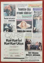 Hürriyet Gazete 25 Ocak 1985 Necdet Calp,Turgut Özal,Turgut Sunalp,Dalida,Jupp Derwall,Müjdat Gezen,Perran Kutman,Müşerref Tezcan,Kent-Nora-Çarşı-Sanyo-AEG Reklam