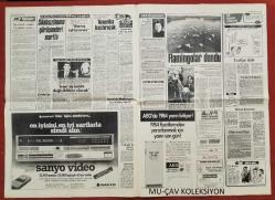 Hürriyet Gazete 25 Ocak 1985 Necdet Calp,Turgut Özal,Turgut Sunalp,Dalida,Jupp Derwall,Müjdat Gezen,Perran Kutman,Müşerref Tezcan,Kent-Nora-Çarşı-Sanyo-AEG Reklam