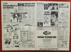 Hürriyet Gazete 5 Şubat 1985 Şevket Yılmaz,Turgut Özal,Catherine Deneuve,Mustafa Soykan,Kemal Hasan Ali,Selçuk Yula,Stankoviç,Prenses Caroline,Nikita Kruçev,Suna Kan,Polisan-İnnova-Türkiye Halk Bankası Reklam