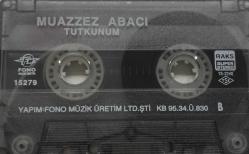 muazzez abacı tutkunum kaseti, sen benimsin, tutkunum, anla, özledim herşeyini, tanrım, kırmızı gülün alı var, gelin canlar bir olalım, bir de sen olsan, gel