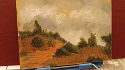 Resim - Yağlı boya karışık teknik karton üzerine yapılmış resim  imza yok . 5  Adet  resim