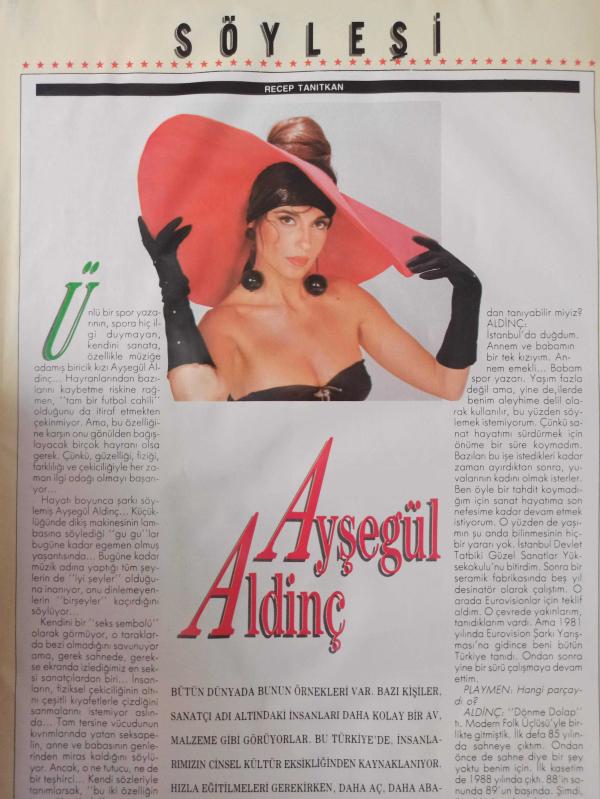 Playmen Dergisi Ocak 1991 Ayşegül Aldinç Yasemin Evcim Çeçilya  