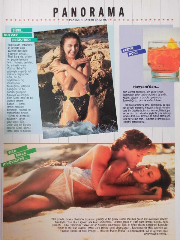 Playmen Dergisi Ekim 1991 Sibel Barış Merih Fırat Hülya Mutlu  