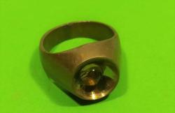 YZ3------ESKİ TAŞLI PİRİNÇ KADIN YÜZÜĞÜ