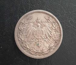 1/2 Mark 1913 gümüş