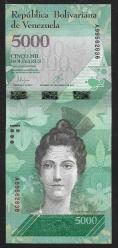 ** VENEZUELLA ( 5.000 * BOLİVARES ) A * 2016 - ÇİL
