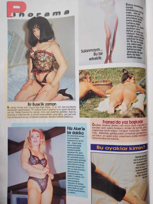 Playmen Dergisi Ağustos 1993 Buse Başar Filiz Aker Merve  