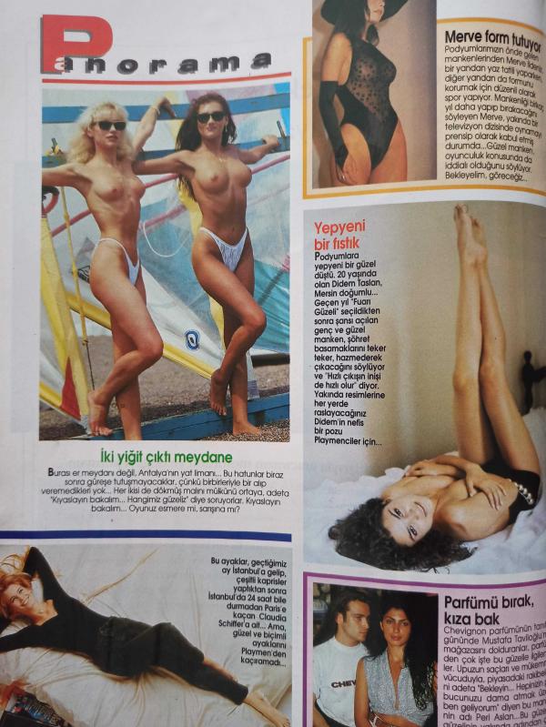 Playmen Dergisi Ağustos 1993 Buse Başar Filiz Aker Merve  