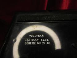 TELEFON ANTİKA 1980 LER.TELETAŞ MARKA YERLİ ÜRETİM TEMİZ KULLANMIŞ EV TELEFONUDUR.ÇALIŞIR DURUMDADIR 842