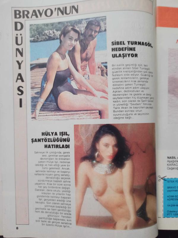 Bravo Dergisi Kasım 1986 Sibel Turnagöl Hülya Işıl Nilgün  