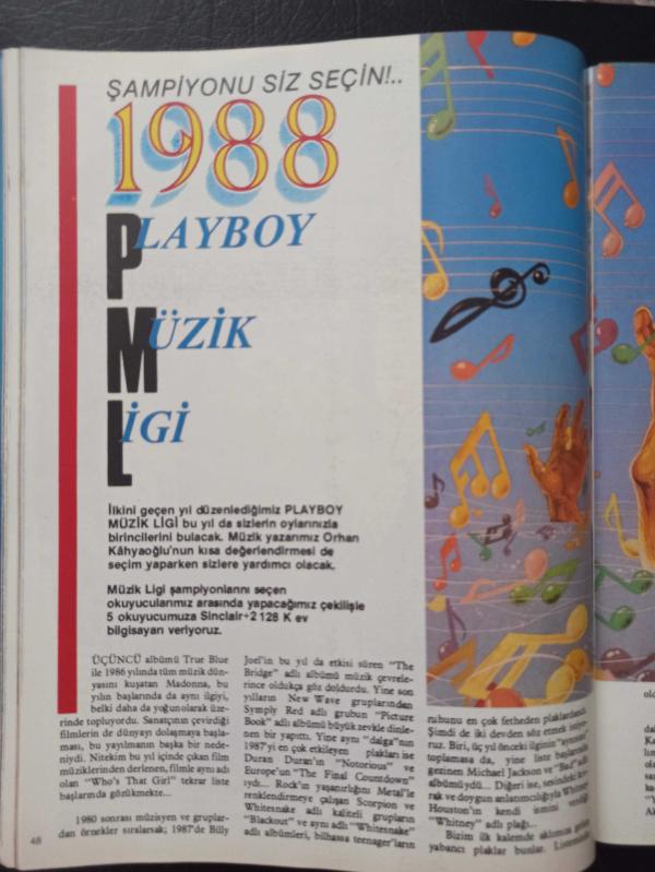 Playboy Türkiye Dergisi Aralık 1987 Leyla Adalı Burçin Orhon  