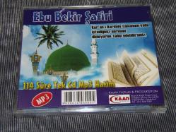 EBU BEKİR ŞATİRİ-114 SURE TEK CD MP3 KUR'AN HATİMİ -- DÖNEM BASKISI ÇOK TEMİZ PROBLEMSİZ  MP3 CD Sİ
