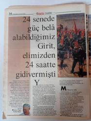 Hürriyet Tarih Gazetesi - 25 Ocak 2006 - Kristof Kolomb Meğerse Masalmış- Çekik Gözlü Amerikan Yerlileri - Zenci Lideri Amerika'nın Derin Devleti Öldürdü - 24 Senede Aldığımız Girit'i 24 Saat Verdik