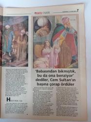 Hürriyet Tarih Gazetesi - 31 Aralık 2003 - Fatih Sultan Mehmed Çizimi - Fatih'in Ölümünün Şifresi Şiirde Gizli - O Derece Nazikti Ki Hiçbir Erkeği Reddetmemişti
