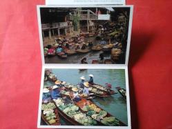 Kartpostal Seti (12 Adet): Bangkok, Thailand Thai Floating Market