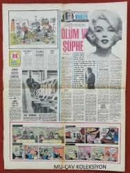 Hürriyet Gazete 29 Ağustos 1973 Oy Vereceğiniz Parti Belli Mi?,Marilyn Monroe,Robert Kennedy,Metin Türel Evlendi,F.Bahçeli Cemil,Gönül Akkor,Behiye Aksoy,Gazino Reklamları,Kapıcı Karikatürü